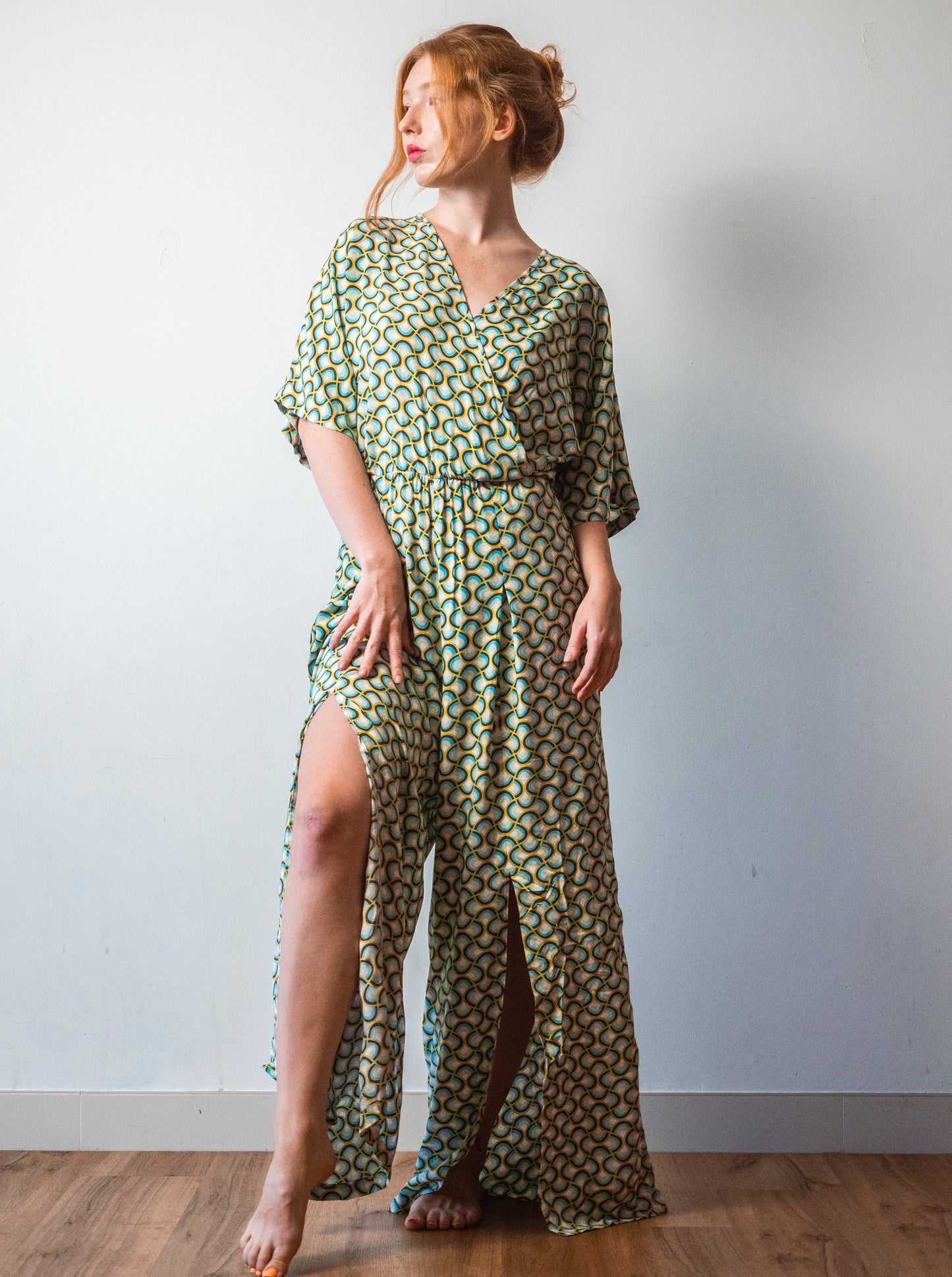 Jumpsuit Green Waves