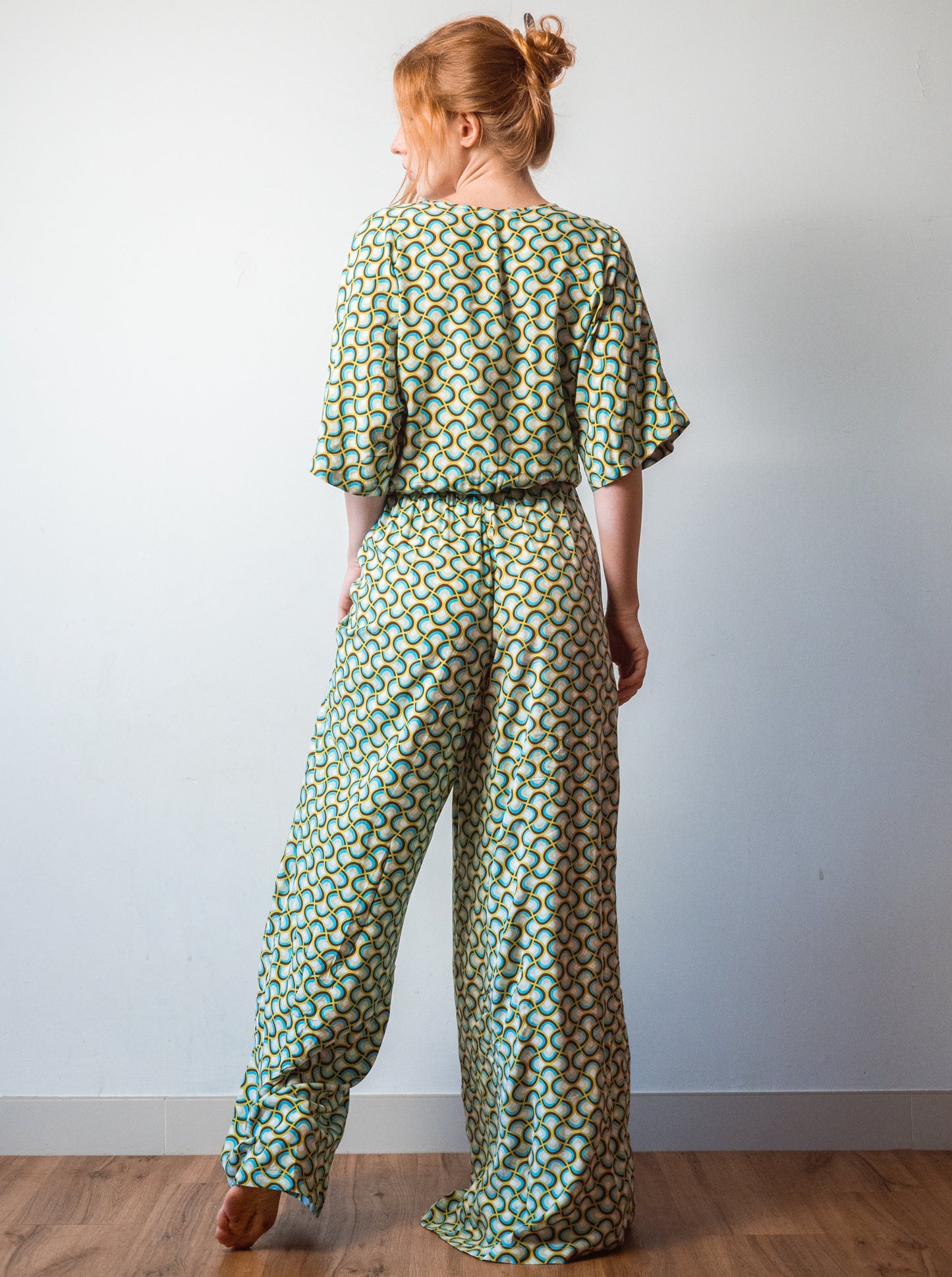 Jumpsuit Green Waves