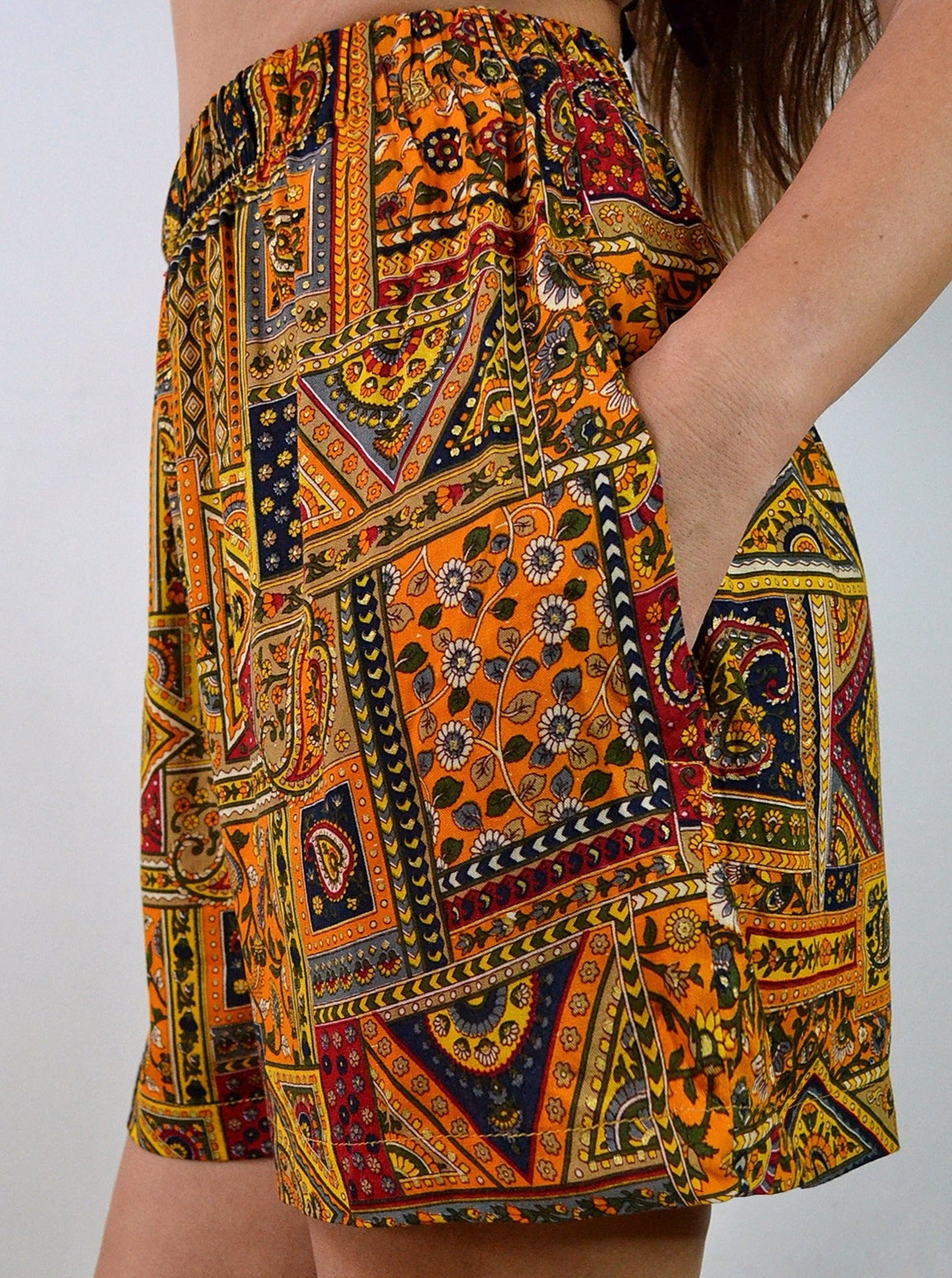 Kimono and shorts set / Triangles (premium cotton)